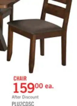 The Brick Plum Dining Chair with Polyester Fabric, Wood, Ladder-Back - Nutmeg Brown offer