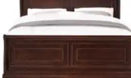 The Brick Marco Panel Bed with Headboard & Frame, Cherry Brown - Queen Size offer