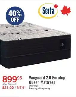 The Brick Serta iComfort Hybrid ProHD Vanguard 2.0 Eurotop Queen Mattress offer