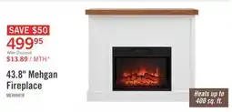 The Brick Mehgan 43.8 Modern Electric Fireplace - White & Brown Two Tone offer