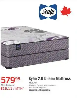 The Brick Sealy Essential Collection Kylie 2.0 Tight Top Medium Queen Mattress offer