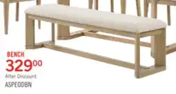 The Brick Aspen Dining Bench with Fabric Seat, 64.25W - Natural offer