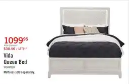 The Brick Vida Panel Bed with Headboard & Frame, Sand - Queen Size offer