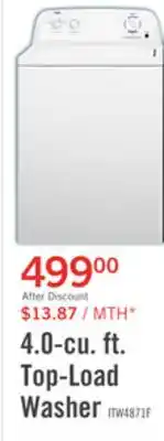 The Brick Inglis 4.0 Cu. Ft. Top-Load Washer - White - ITW4871FW offer