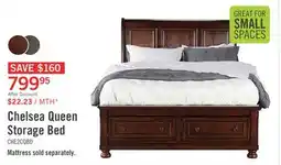The Brick Chelsea Platform Storage Bed with Headboard & Frame, Cherry Brown - Queen Size offer