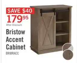 The Brick Bristow 31 Accent Cabinet with Shelves and Sliding Barn Door - Walnut Oak offer
