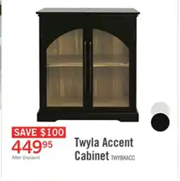 The Brick Twyla 33 Solid Wood Accent Cabinet with Arched Doors - Black offer