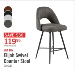 The Brick Elijah Dining Chair with Linen-Look Fabric, Metal - Taupe offer
