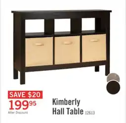 The Brick Kimberly 48 Hall Table with 3 Baskets - Espresso offer