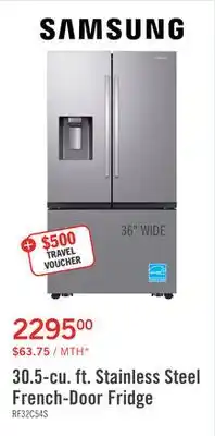 The Brick Samsung 36 31 Cu. Ft. Full Depth French-Door Refrigerator - Stainless Steel - RF32CG5400SRAA offer