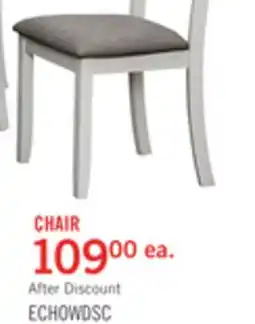 The Brick Echo Dining Chair with Linen-Look Fabric, Wood, Ladder-Back - White offer