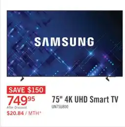 The Brick SAMSUNG 75 U8000 Crystal 4K UHD Smart Tizen OS TV (UN75U8000FFXZC) - 2025 Model offer