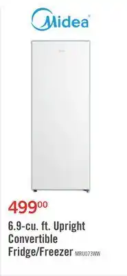 The Brick Midea 6.9 Cu. Ft. Convertible Upright Refrigerator-Freezer - MRU07B3AWW offer