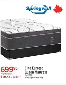 The Brick Springwall Elite Queen Mattress offer