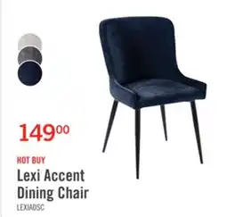 The Brick Lexi Dining Chair with Velvet-Look Fabric, Metal - Blue offer