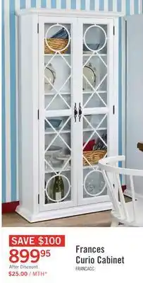 The Brick Frances 36 Curio Cabinet with Glass Doors - White offer