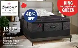 The Brick Beautyrest Black Signature Orchid Euro Pillowtop King Mattress offer