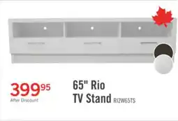 The Brick Rio 65 Modern TV Stand with Storage and Cable Management for TVs up to 75- White offer