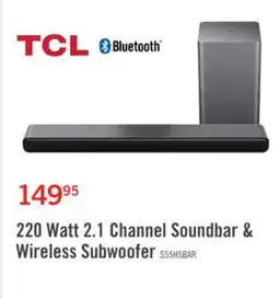 The Brick TCL 2.1 CH Bluetooth Dolby Atmos DTS Virtual:X Soundbar with Wireless Subwoofer (S55H) offer