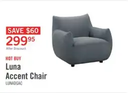 The Brick Luna 35.4 Fabric Accent Chair - Grey offer