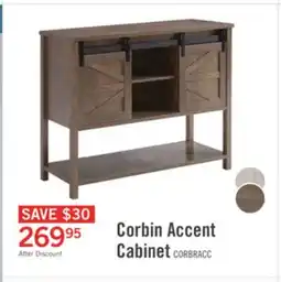 The Brick Corbin 47.25 Accent Cabinet with Sliding Barn Doors - Walnut Oak offer