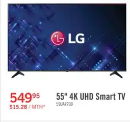 The Brick LG 55 UA77 4K UHD Smart webOS TV (55UA7700PUB.ACCQ) - 2025 Model offer