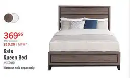 The Brick Kate Panel Bed with Headboard & Frame, Grey/Brown - Queen Size offer