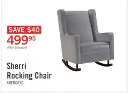The Brick Sherri 29.5 Rocking Chair with Wooden Sleigh Feet - Grey offer