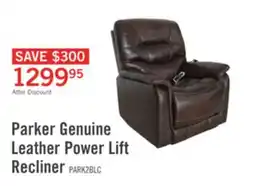 The Brick Parker 36 Genuine Leather 3-Position Power Lift Reclining Chair - Brown offer