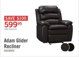 The Brick Adam 34.45 Brown Leather-Look Fabric Glider Reclining Chair offer