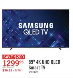 The Brick SAMSUNG 85 Q6F QLED Vision AI 4K UHD Smart Tizen OS TV (QN85Q6FAAFXZC) - 2025 Model offer