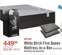 The Brick Springwall White Birch Tight Top Firm Queen Mattress-in-a-Box offer