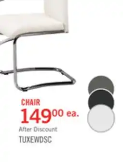 The Brick Tuxedo Dining Chair with Vegan-Leather Fabric, Metal - White offer