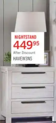 The Brick Haven Bedside 3-Drawer Nightstand with USB Port, 26W x 28H - White offer