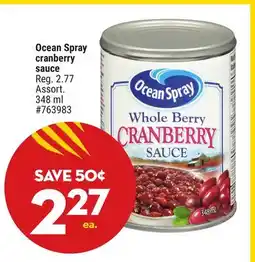 Giant Tiger Ocean Spray cranberry sauce offer