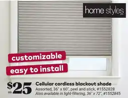 Giant Tiger Cellular cordless blackout shade offer