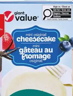 Giant Tiger Giant Value mini cheesecake offer