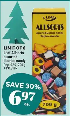 Giant Tiger Leaf Allsorts assorted licorice candy offer