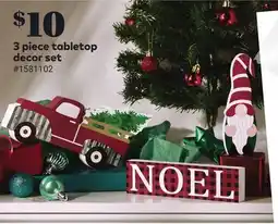 Giant Tiger 3 piece tabletop decor set offer