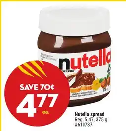 Giant Tiger Nutella spread offer