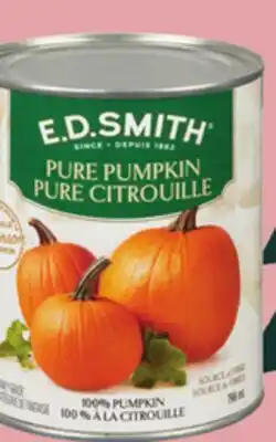 Giant Tiger E.D. Smith pure pumpkin or baking powder offer