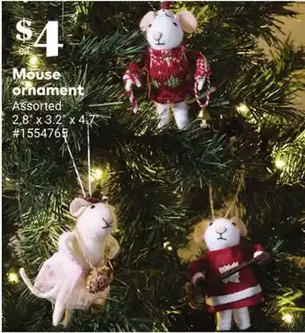 Giant Tiger Mouse ornament offer