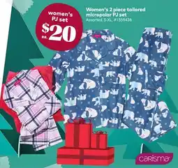 Giant Tiger Women's 2 piece tailored micropolar PJ set offer