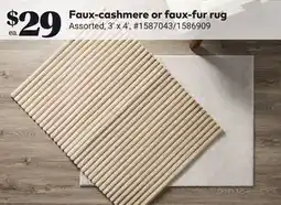 Giant Tiger Faux-cashmere or faux-fur rug offer