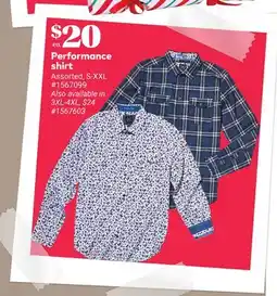 Giant Tiger Performance shirt offer