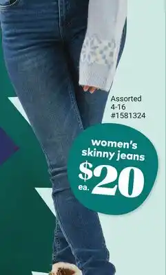 Giant Tiger women's skinny jeans offer