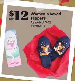 Giant Tiger Women's boxed slippers offer