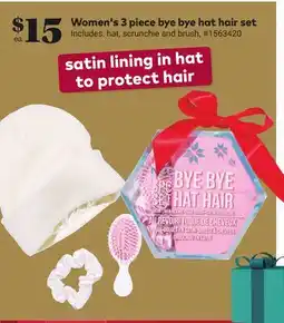 Giant Tiger Women's 3 piece bye bye hat hair set offer