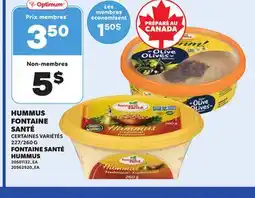 Provigo FONTAINE SANTÉ HUMMUS 227/260 G offer