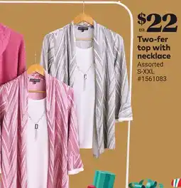 Giant Tiger Two-fer top with necklace Assorted offer